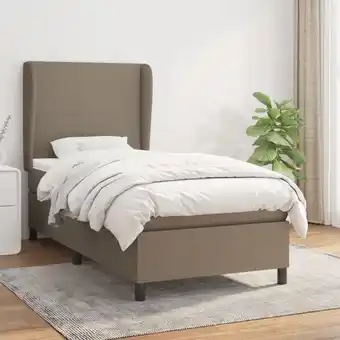 ManoMano Boxspringbett mit Matratze,Schlafzimmerbett,Polsterbett,Hotellbett Taupe 90x200 cm Stoff FRJR491112 Maisonchic Angebot