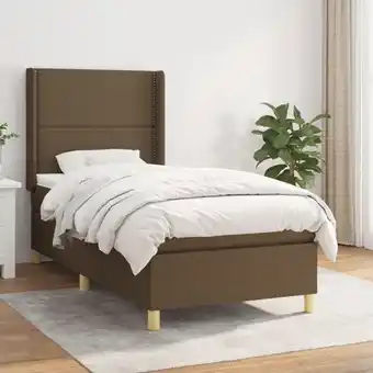 ManoMano Boxspringbett mit Matratze,Schlafzimmerbett,Polsterbett,Hotellbett Dunkelbraun 100x200 cm Stoff DXJT106454 Maisonchic Angebot