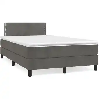 ManoMano Boxspringbett mit Matratze,Schlafzimmerbett,Polsterbett,Hotellbett Dunkelgrau 120x200 cm Samt DXJT398025 Maisonchic Angebot