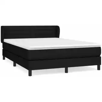 ManoMano Bettgestell mit Matratze,Betten für Erwachsene,Boxspringbett,Schlafzimmerbett Schwarz 140x200 cm Stoff -Maison 20885 - Schwar Angebot