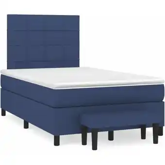 ManoMano Bettgestell mit Matratze für Erwachsene,Komfortbett und Polsterbet,Boxspringbett Blau 120x200 cm Stoff -Maison 47671 - Blau Angebot