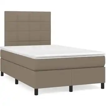 ManoMano Bettgestell mit Matratze für Erwachsene,Boxspringbett,Schlafzimmerbett im modernen Design Taupe 120x200 cm Stoff -Maison 8662 Angebot