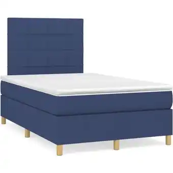 ManoMano Bettgestell mit Matratze für Erwachsene,Komfortbett und Polsterbet,Boxspringbett Blau 120x200 cm Stoff -Maison 57581 - Blau Angebot