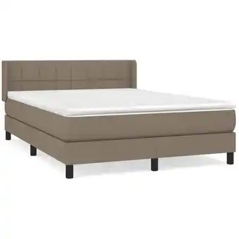 ManoMano Bettgestell mit Matratze für Erwachsene,Boxspringbett,Schlafzimmerbett im modernen Design Taupe 140x200 cm Stoff -Maison 4440 Angebot