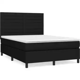 ManoMano Bettgestell mit Matratze,Betten für Erwachsene,Boxspringbett,Schlafzimmerbett Schwarz 140x190 cm Stoff -Maison 46801 - Schwar Angebot