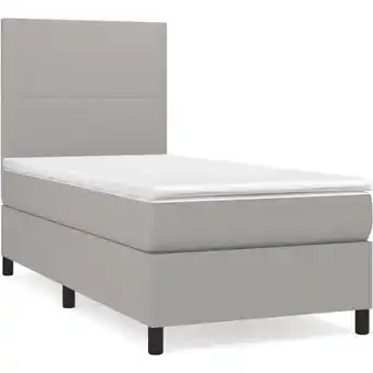 ManoMano Bettgestell mit Matratze,Betten für Erwachsene,Boxspringbett,Schlafzimmerbett Hellgrau 100x200 cm Stoff -Maison 84255 - Grau Angebot