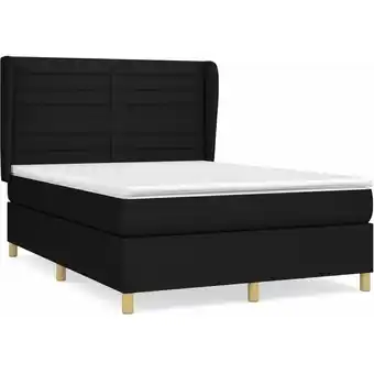 ManoMano Bettgestell mit Matratze,Betten für Erwachsene,Boxspringbett,Schlafzimmerbett Schwarz 140x200 cm Stoff -Maison 26612 - Schwar Angebot