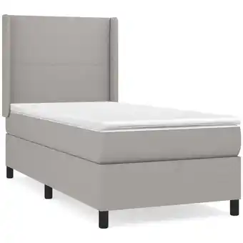 ManoMano Bettgestell mit Matratze,Betten für Erwachsene,Boxspringbett,Schlafzimmerbett Hellgrau 100x200 cm Stoff -Maison 57250 - Grau Angebot