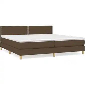 ManoMano Bettrahmen Einzelbett,Bettgestell und Polsterbett,Boxspringbett mit Matratze Dunkelbraun 200x200 cm Stoff Bonnevie 30376 Angebot