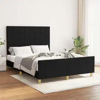 ManoMano Bonnevie - Bettgestell,Schlafzimmerbett mit Kopfteil Schwarz 140x200 cm Stoff vidaXL17264 Angebot