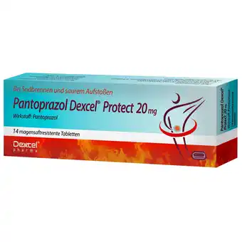 Douglas Dexcel Pharma PANTOPRAZOL Dexcel Protect 20 mg bei Sodbrennen und saurem Aufstoßen magensaftresistenteTabletten Angebot