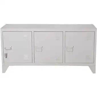 ManoMano Metall -TV -Schrank mit 3 weißen Türen+91168 120x40x58cm, Fußhöhe: 10,5 cmpour alle Stile, um dem Haus eine Note zu verleihen Angebot