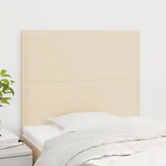 ManoMano 2er Set Kopfteile Déco Kopfteile für Betten Heimdekoration für Betten Heimdekoration Creme 100x5x78/88 cm Stoff DE20957 Angebot