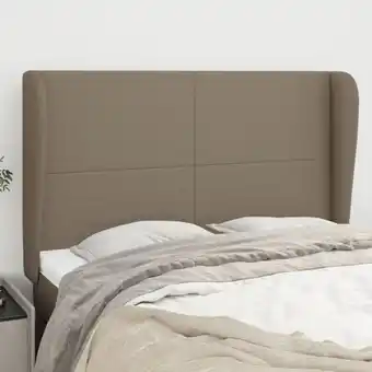 ManoMano Bonnevie - Kopfteil für Bett - Bett-Kopfteil mit Ohren Taupe 147x23x118/128 cm Stoff BV207081 Angebot