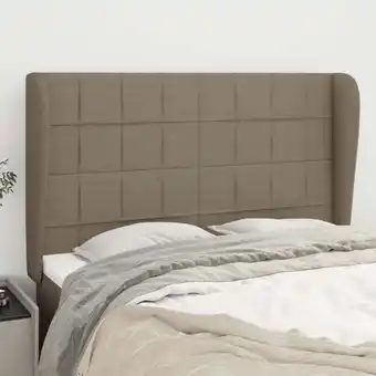 ManoMano Bonnevie - Kopfteil für Bett - Bett-Kopfteil mit Ohren Taupe 147x23x118/128 cm Stoff BV765167 Angebot