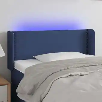 ManoMano Kopfteil LED Déco Kopfteil für Betten Heimdekoration Blau 83x16x78/88 cm Stoff DE73343 Angebot