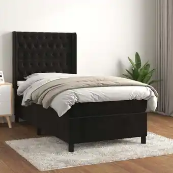 ManoMano Bonnevie - Boxspringbett,Schlafzimmerbett mit Matratze Schwarz 80x200 cm Samt vidaXL Angebot