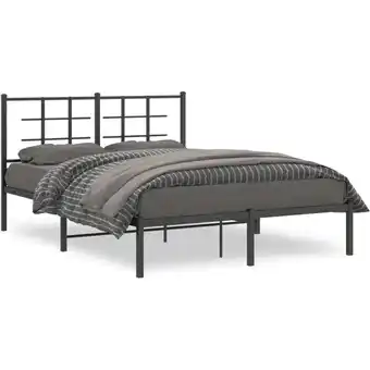 ManoMano Bonnevie - Bettgestell mit Kopfteil Metall Schwarz 140x200 cm vidaXL41475 Angebot