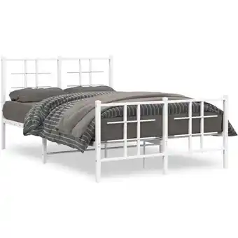 ManoMano Bonnevie - Bettgestell mit Kopf- und Fußteil Metall Weiß 120x190 cm vidaXL48297 Angebot