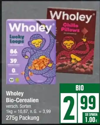 Edeka Wholey Bio-Cerealien 275g Packung Angebot