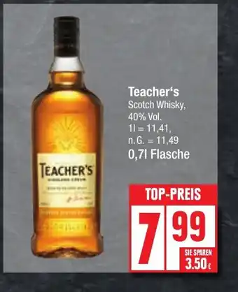 Edeka Teacher's Scotch Whisky, 40% Vol. 700ml Angebot