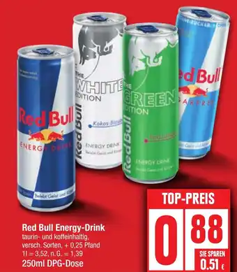 Edeka Red Bull ENERGY DRINK 250ml DPG-Dose Angebot