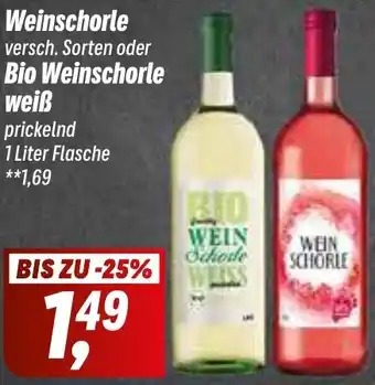 Simmel Weinschorle oder Bio Weinschorle weiß 1 Liter Flasche Angebot