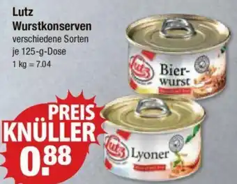 V Markt Lutz Wurstkonserven 125 g Dose Angebot