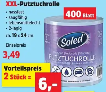 Thomas Philipps Soled XXL-Putztuchrolle 400 Blatt Angebot