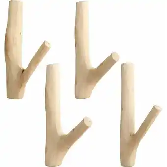 ManoMano Pieces Naturholzhaken, Holzhaken, zylindrischer Wandkleiderhaken, dekorativer Haken, Holzkleiderhaken zum Aufhngen von Mnteln Angebot