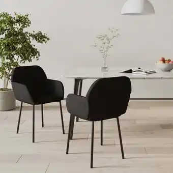 ManoMano 2 Stk. Esszimmerstühle Wohnzimmerstuhl Küchenstuhl Schwarz Samt RKYJ77565 Maisonchic Angebot