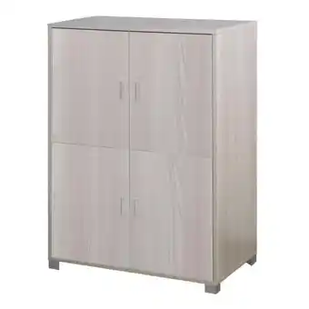 ManoMano Viertüriger Schrank mit Regalen für Büro Light Elm 107x41x h162 cm Angebot