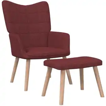 ManoMano Bonnevie - Relaxsessel mit Hocker Weinrot Stoff vidaXL727080 Angebot