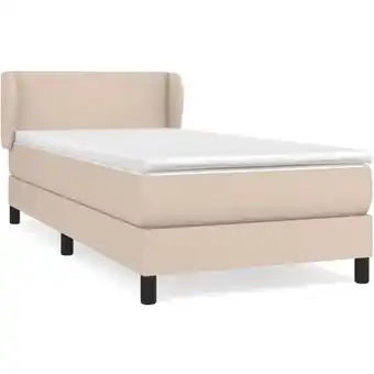 ManoMano Bettrahmen,Bettgestell und Polsterbett,Boxspringbett mit Matratze Cappuccino-Braun 90x200cm Kunstleder Bonnevie 98375 Angebot