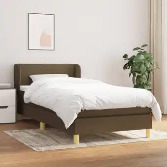 ManoMano Boxspringbett mit Matratze Bett für Erwachsene Schlafzimmerbett Bett für Erwachsene Schlafzimmerbett Dunkelbraun 100x200 cm S Angebot