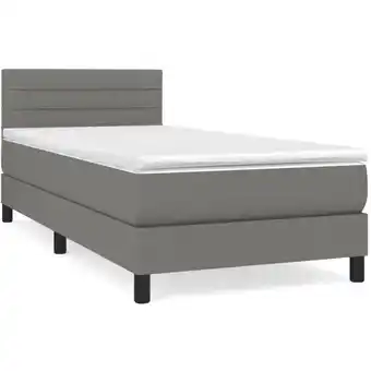 ManoMano Bettrahmen Einzelbett,Bettgestell und Polsterbett,Boxspringbett mit Matratze Dunkelgrau 100x200 cm Stoff Bonnevie 32513 Angebot