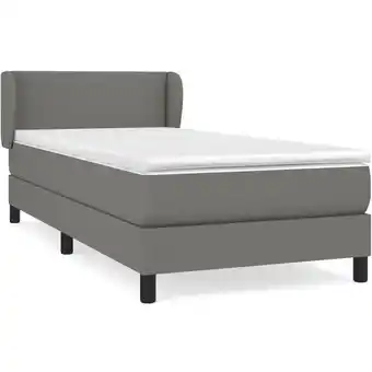 ManoMano Bettrahmen Einzelbett,Bettgestell und Polsterbett,Boxspringbett mit Matratze Dunkelgrau 90x190 cm Stoff Bonnevie 24695 - Grau Angebot