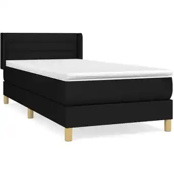 ManoMano Bettgestell mit Matratze,Betten für Erwachsene,Boxspringbett,Schlafzimmerbett Schwarz 100x200 cm Stoff -Maison 15609 - Schwar Angebot