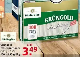 Multi Markt Bünting Tee Grüngold Tassenportionen Angebot