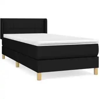 ManoMano Bettgestell mit Matratze,Betten für Erwachsene,Boxspringbett,Schlafzimmerbett Schwarz 100x200 cm Stoff -Maison 20187 - Schwar Angebot