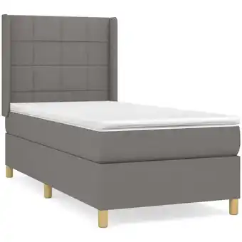 ManoMano Bettrahmen Einzelbett,Bettgestell und Polsterbett,Boxspringbett mit Matratze Dunkelgrau 90x200 cm Stoff Bonnevie 83945 - Grau Angebot