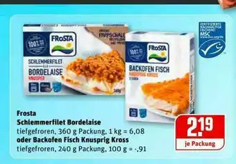 REWE Kaufpark Frosta Schlemmerfilet Bordelaise Oder Backofen Fisch Knusprig Kross Angebot