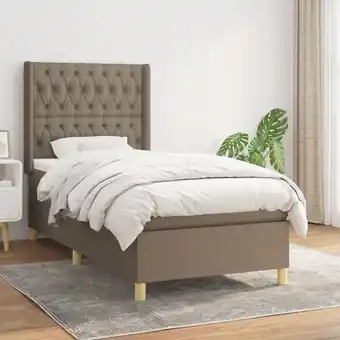 ManoMano Boxspringbett mit Matratze,Schlafzimmerbett,Polsterbett,Hotellbett Taupe 90x200 cm Stoff FBDSC848033 Maisonchic Angebot