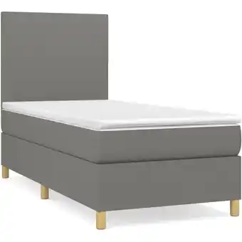 ManoMano Bettrahmen Einzelbett,Bettgestell und Polsterbett,Boxspringbett mit Matratze Dunkelgrau 100x200 cm Stoff Bonnevie 98770 Angebot