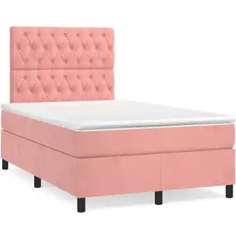 ManoMano Bettgestell mit Matratze,Betten für Erwachsene,Boxspringbett,Schlafzimmerbett Rosa 120x200 cm Samt -Maison 51190 - Rosa Angebot