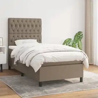 ManoMano Boxspringbett mit Matratze,Schlafzimmerbett,Polsterbett,Hotellbett Taupe 90x190 cm Stoff VMEC606106 Maisonchic Angebot