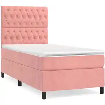 ManoMano Bettgestell mit Matratze,Betten für Erwachsene,Boxspringbett,Schlafzimmerbett Rosa 100x200 cm Samt -Maison 60838 - Rosa Angebot