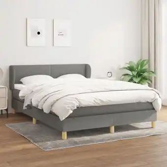 ManoMano Boxspringbett mit Matratze Bett für Erwachsene Schlafzimmerbett Bett für Erwachsene Schlafzimmerbett Dunkelgrau 140x190 cm St Angebot