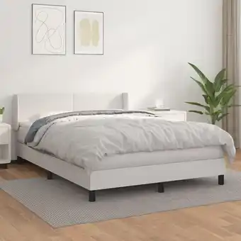 ManoMano Boxspringbett mit Matratze Bett für Erwachsene Schlafzimmerbett Bett für Erwachsene Schlafzimmerbett Weiß 140x200 cm Kunstled Angebot