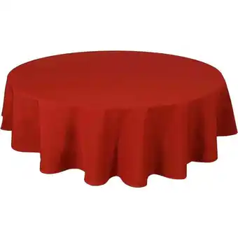 ManoMano Home Direct Tischdecke, schwere Qualität, pflegeleicht, rund, 180 cm, einfarbig, rot HIASDFLS Angebot